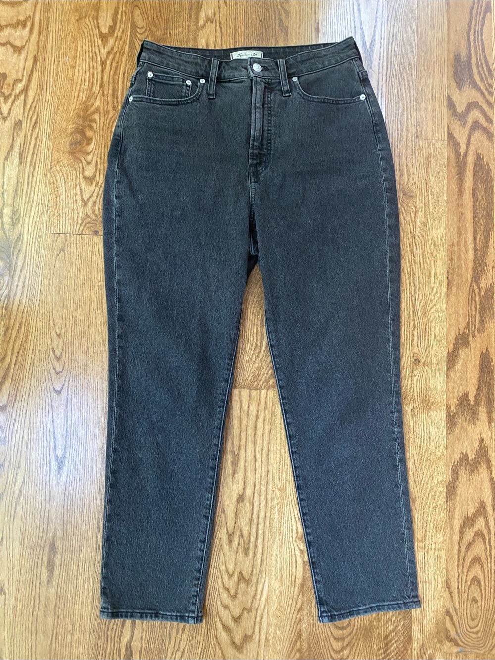 Madewell the curvy perfect vintage jean black size 29 cotton elastane
